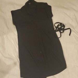 Black Express Button up dress